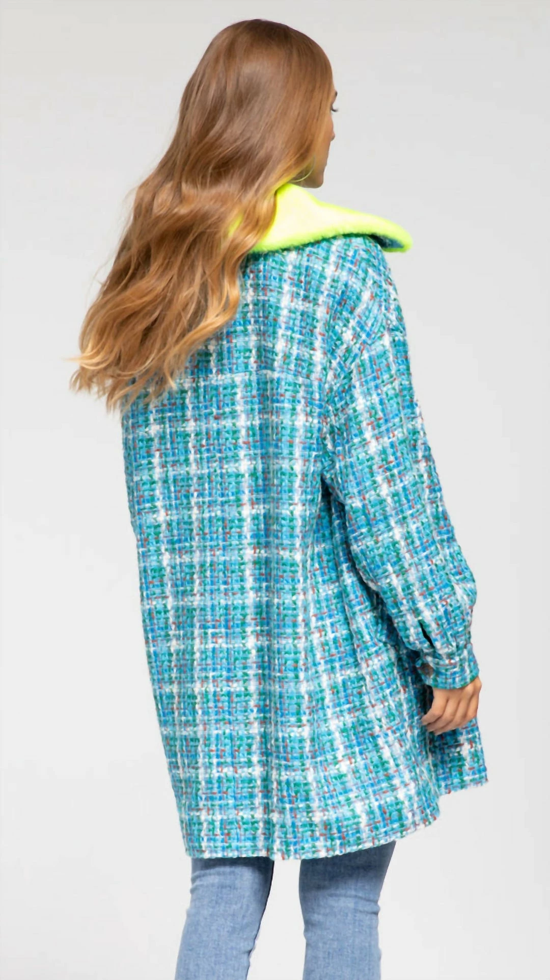 Essentiel Antwerp Zorm2 Fake Fur Collar Coat in Combo2 Denim Blue - women 5 Essentiel Antwerp Zorm2 Fake Fur Collar Coat in Combo2 Denim Blue - women - Image 3