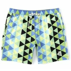 Psycho Bunny Men'S Alexander Swim Trunk in Electric Lime
