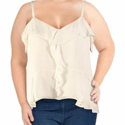 Parker Womens Silk Blend Ruffled Blouse