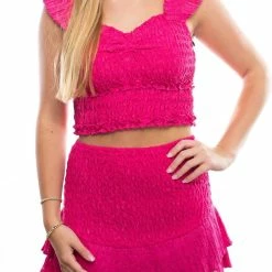 Saylor Lilo Set in Bright Pink - women