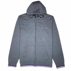 Psycho Bunny Men'S Palmer Full Zip Hoodie in Heather Storm