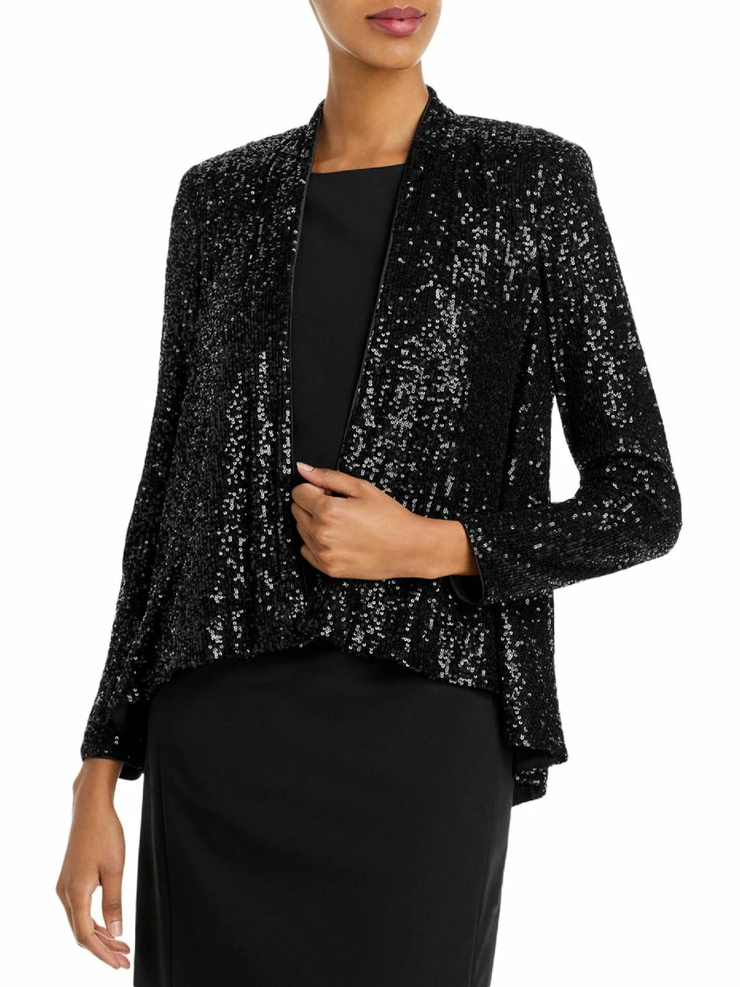 Eliza J Womens Sequined Open Front Collarless Blazer 5 Eliza J Womens Sequined Open Front Collarless Blazer - Image 3