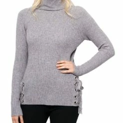 Love Token Julietta Turtleneck Sweater in Grey - women