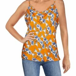 Parker Womens Floral Adjustable Straps Top