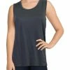 B New York Womens Scoop Neck Side Slit Tank Top