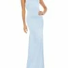 Ieena for Mac Duggal Womens Satin Sleeveless Evening Dress