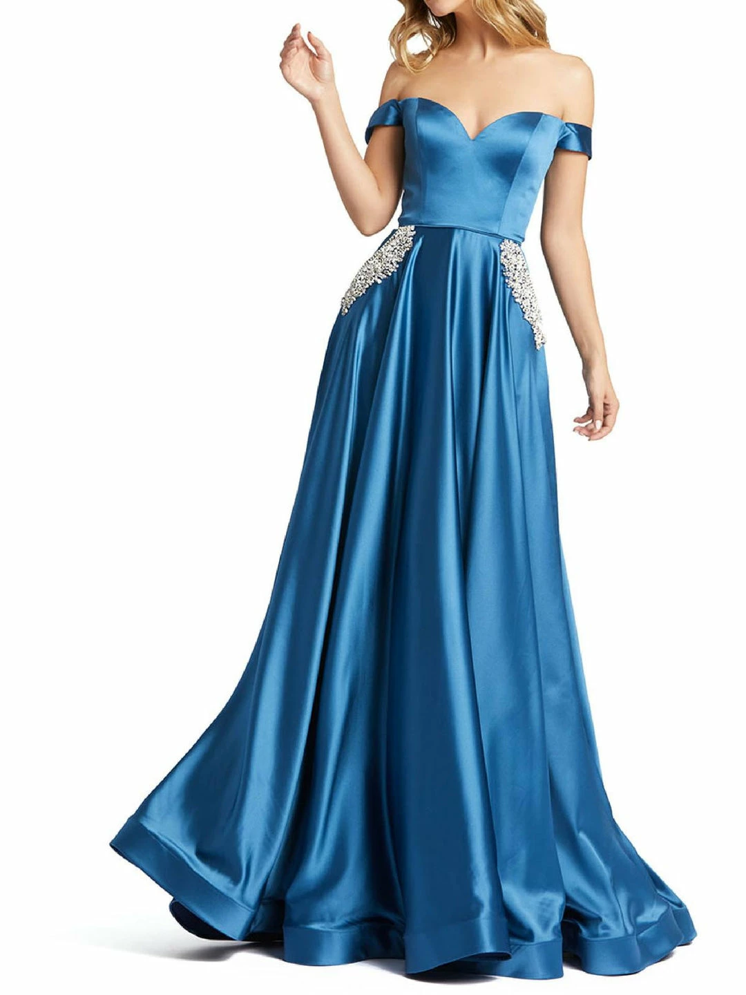 Ieena for Mac Duggal Womens Embellished Pocket Evening Dress 3 Ieena for Mac Duggal Womens Embellished Pocket Evening Dress