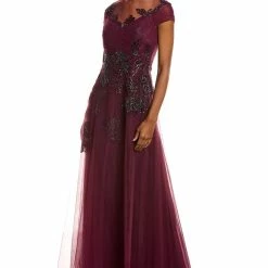 Teri Jon by Rickie Freeman Jacquard Ball Gown - women