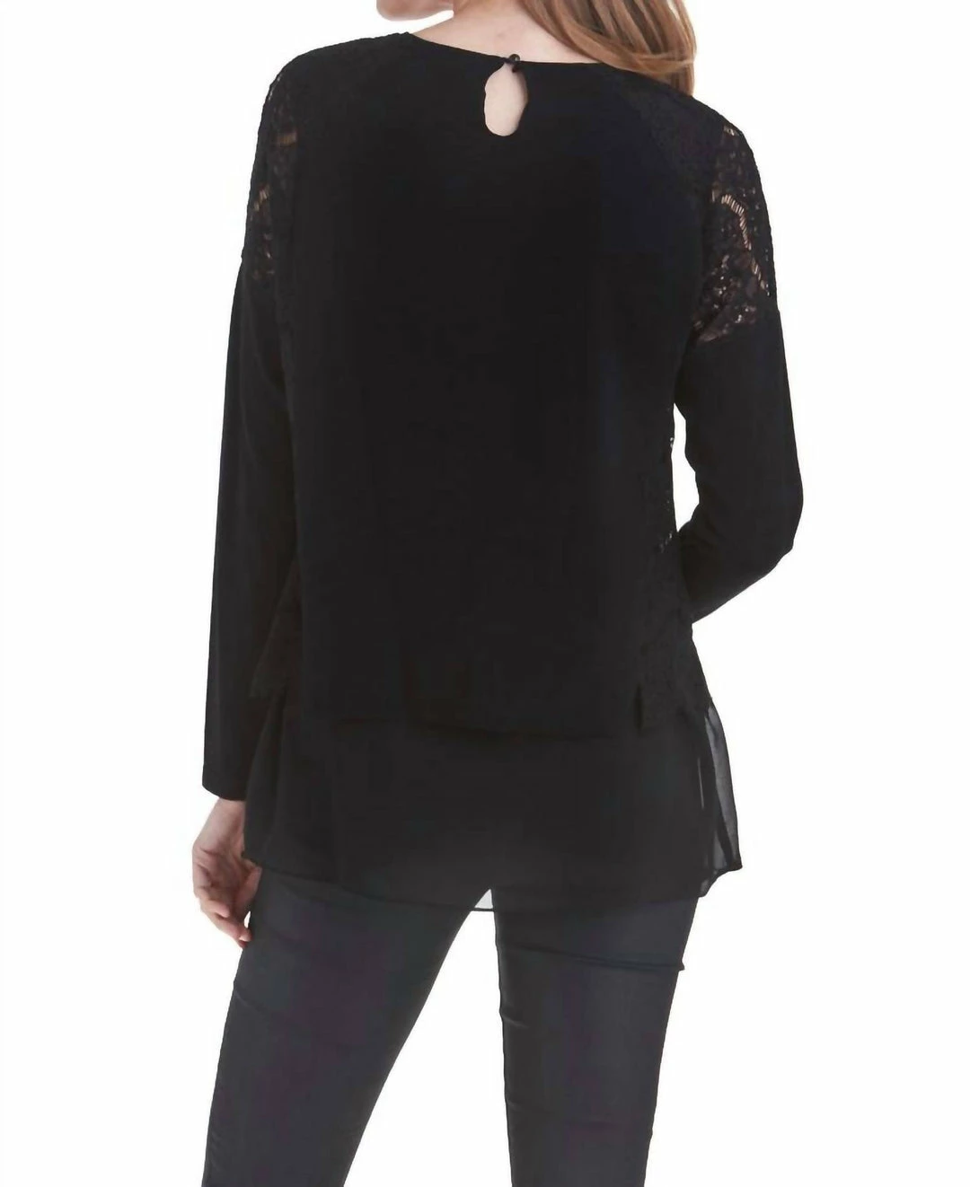 Love Token Evangeline Layer Sweater in Black - women 4 Love Token Evangeline Layer Sweater in Black - women - Image 2