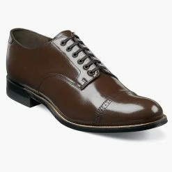 Stacy Adams Men'S Madison Cap Toe Oxford Loafer - Wide Width in Brown
