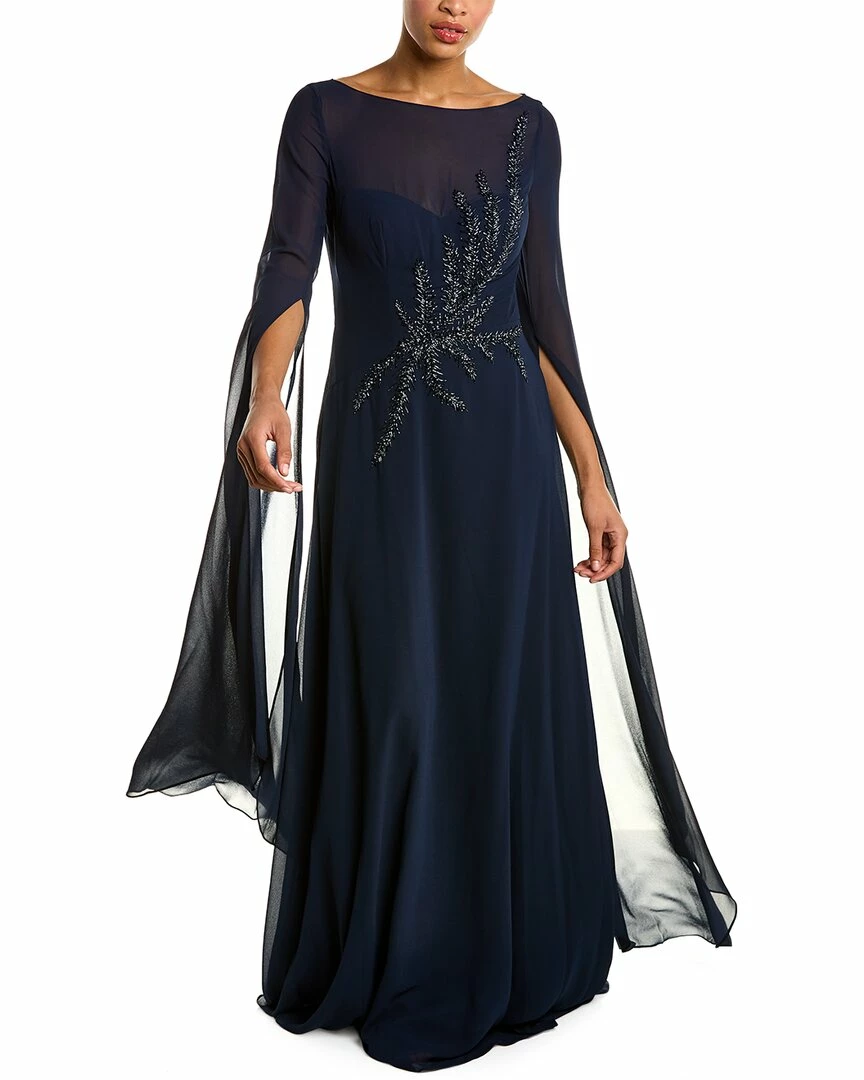 Teri Jon by Rickie Freeman Beaded Crepe Gown - women 3 Teri Jon by Rickie Freeman Beaded Crepe Gown - women