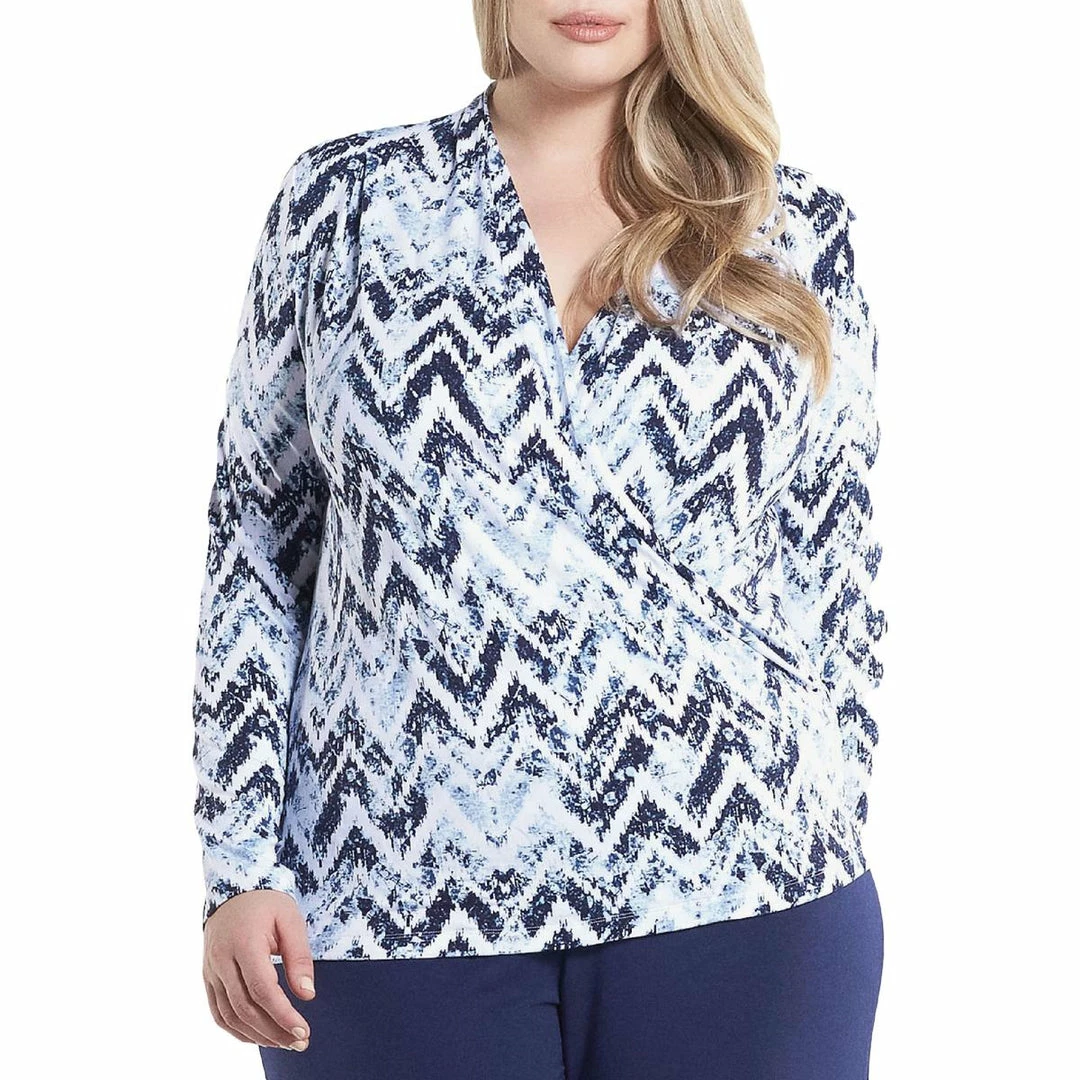 Tart Plus Darlene Womens Faux-Wrap V-Neck Wrap Top 5 Tart Plus Darlene Womens Faux-Wrap V-Neck Wrap Top - Image 3