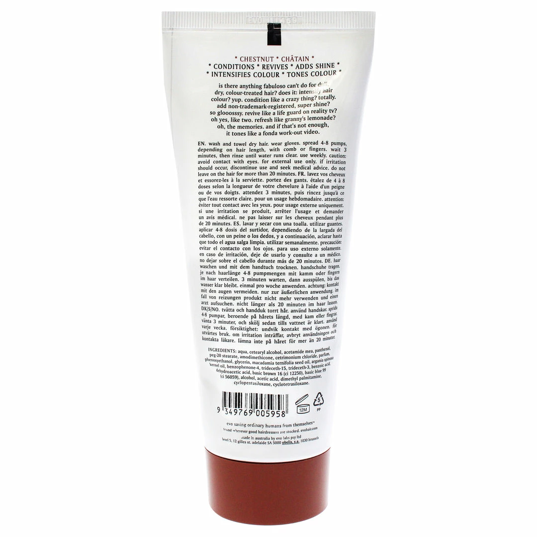 Evo Chestnut Colour Intensifying Conditioner For Women 7.5 oz Conditioner 4 Evo Chestnut Colour Intensifying Conditioner For Women 7.5 oz Conditioner - Image 2