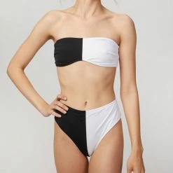Allsisters Clio Bikini Top In Black/White - women