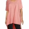 FP Movement by Free People City Vibes Womens Hi-Low V-Neck Top