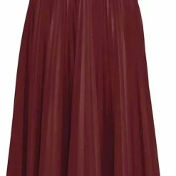 Essentiel Antwerp Faux Leather Plisse Skirt in Oxtail - women