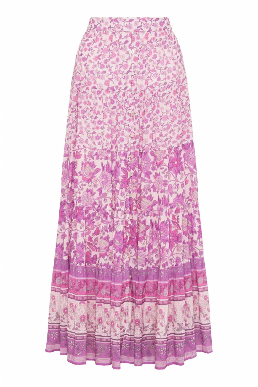Spell Mossy Button Through Maxi Skirt in Lilac - women 6 Spell Mossy Button Through Maxi Skirt in Lilac - women - Image 4