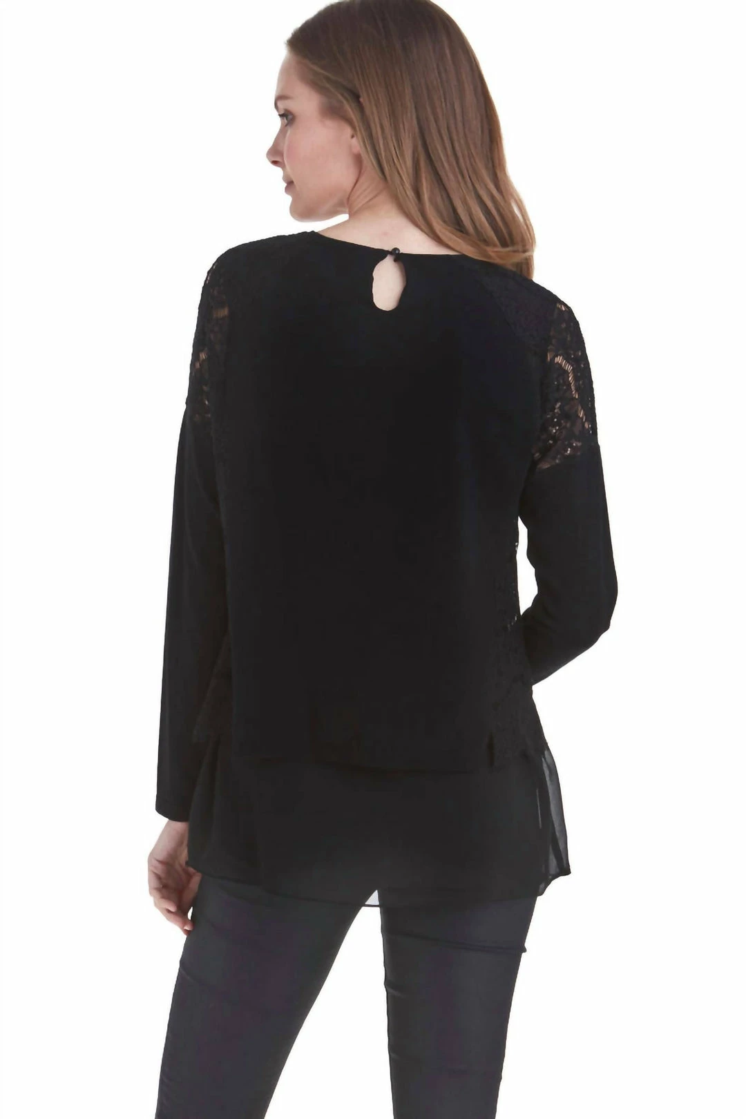 Love Token Evangeline Layer Sweater in Black - women 5 Love Token Evangeline Layer Sweater in Black - women - Image 3
