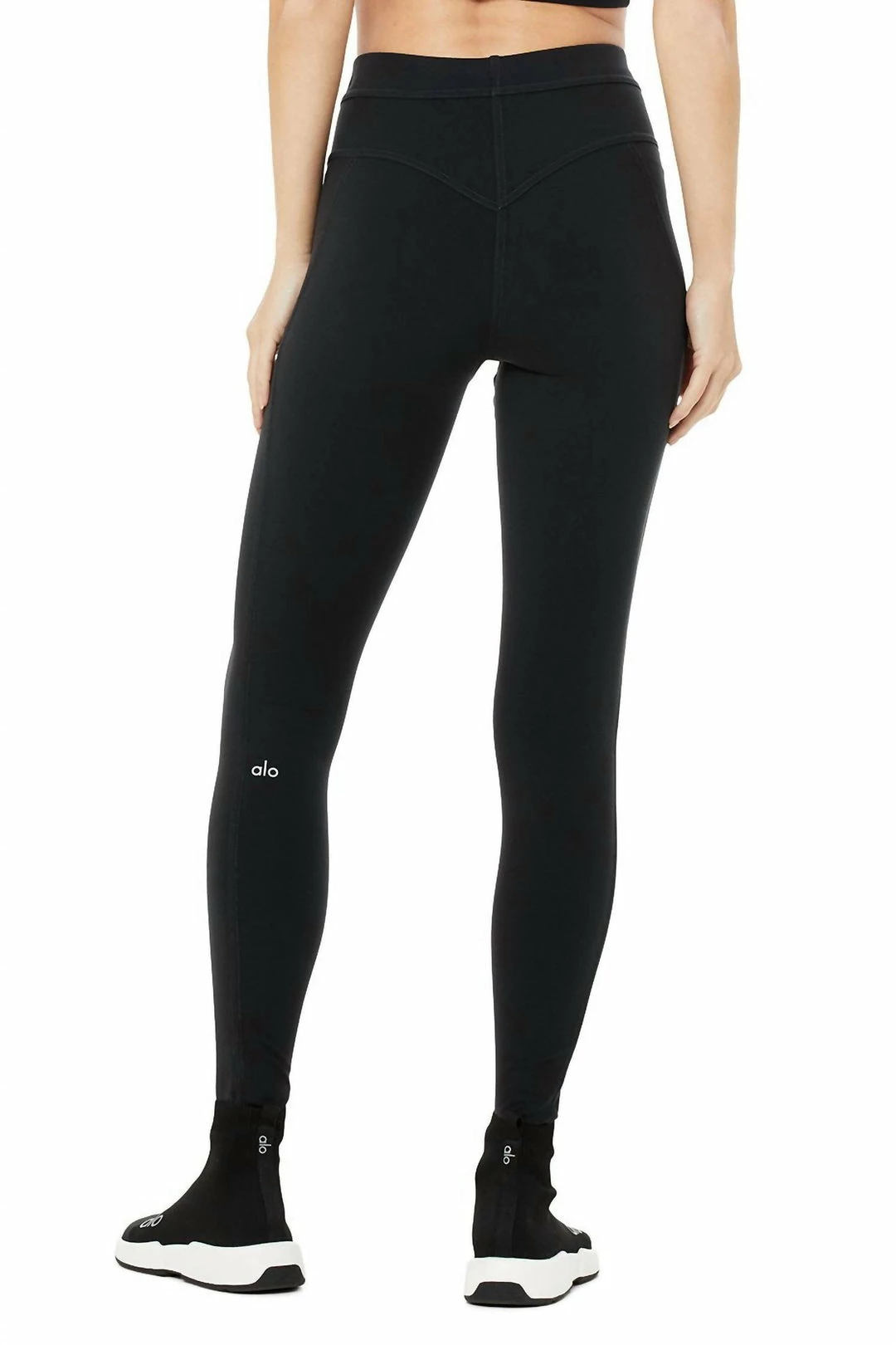 Alo Yoga Airbrush High Waist Elite Legging in Black - women 6 Alo Yoga Airbrush High Waist Elite Legging in Black - women - Image 4