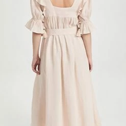 Spell Mae Linen Gown in Meringue - women -Outlets Shop 37b1439896cf4a409030c2ddbb3ecf49 1080x