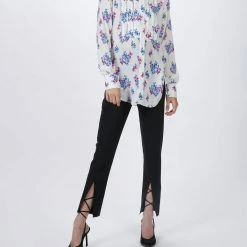 Smythe High Waisted Skinny Pant in Black Twill - women