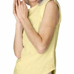 B New York Womens Cotton Shoulder Pad Tank Top