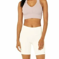 Alo Yoga Emulate Bra in Dusty Pink - women