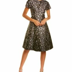 Teri Jon by Rickie Freeman Jacquard A-Line Dress - women
