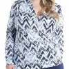 Tart Plus Darlene Womens Faux-Wrap V-Neck Wrap Top