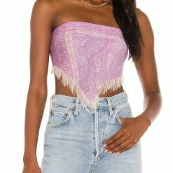 Spell Farrah Half Moon Headscarf in Lilac - women