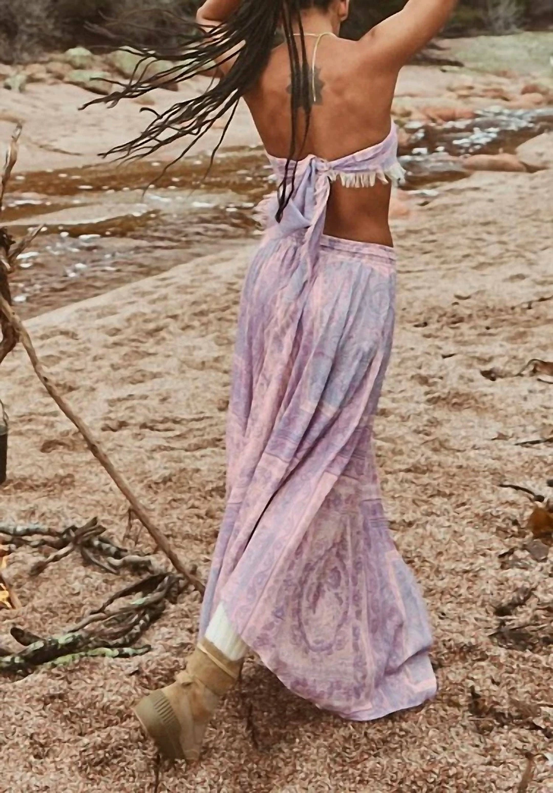 Spell Farrah Half Moon Skirt in Lilac - women 4 Spell Farrah Half Moon Skirt in Lilac - women - Image 2