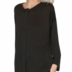 B New York Womens Button Front Knit Henley