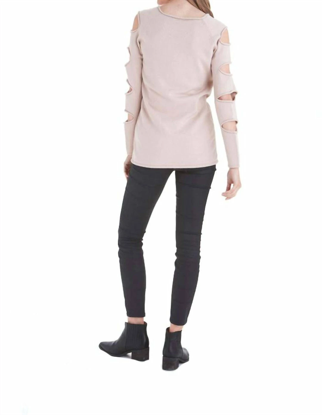 Love Token Gabby Ladder Sleeve Sweater in Beige - women 4 Love Token Gabby Ladder Sleeve Sweater in Beige - women - Image 2