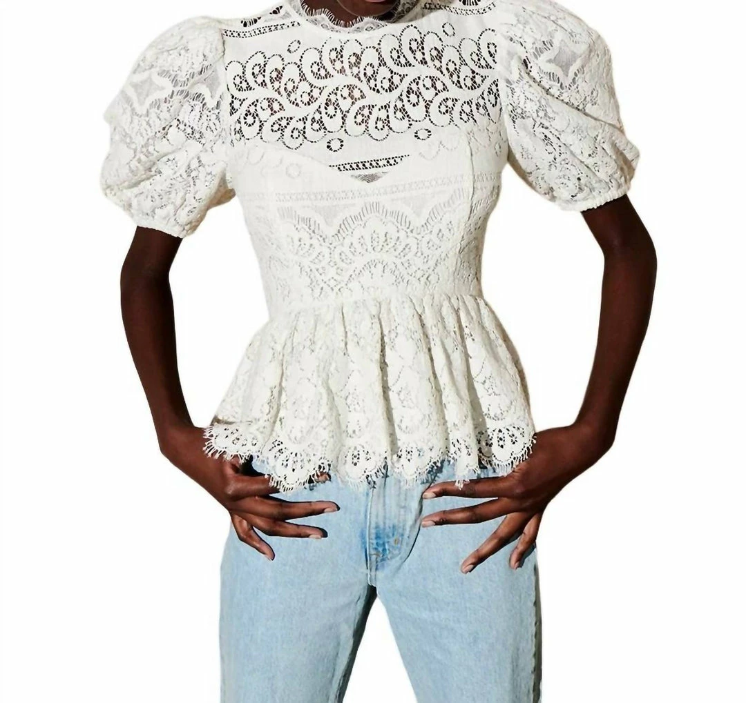 Saylor Fera Top in White - women 3 Saylor Fera Top in White - women