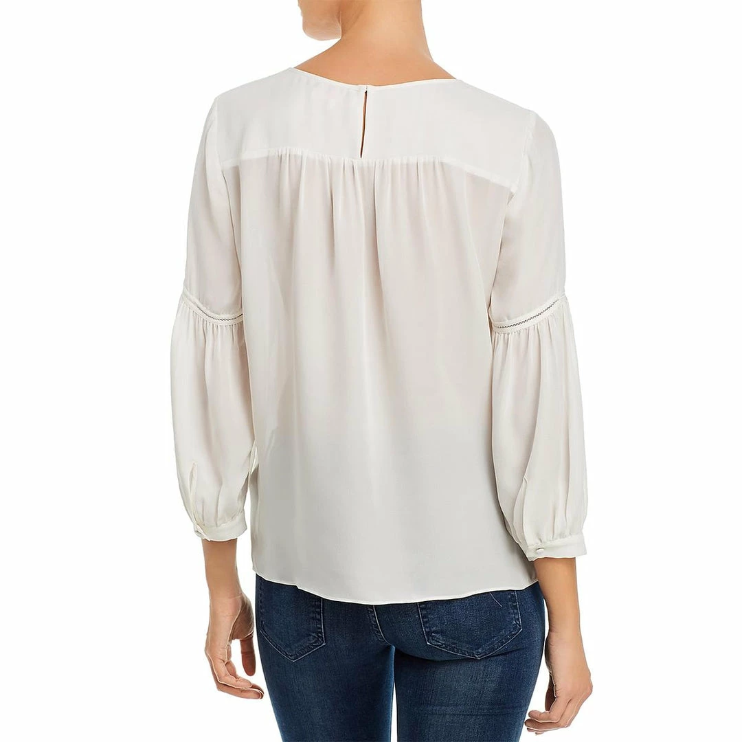 Parker Cheryl Womens Silk Sheer Blouse 4 Parker Cheryl Womens Silk Sheer Blouse - Image 2