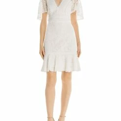 Eliza J Womens Lace Short Fit & Flare Dress
