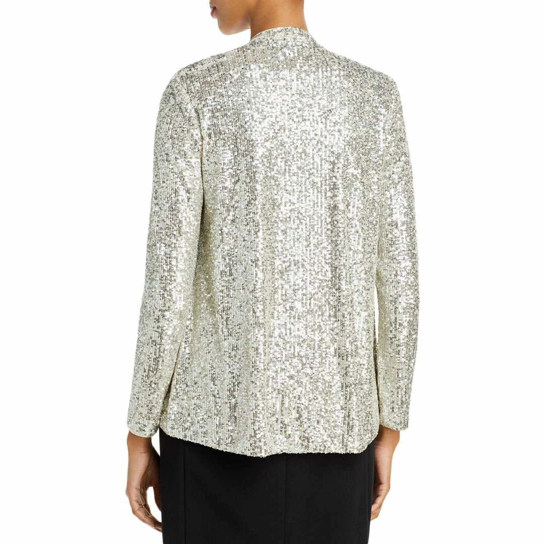 Eliza J Womens Sequined Open Front Collarless Blazer 4 Eliza J Womens Sequined Open Front Collarless Blazer - Image 2