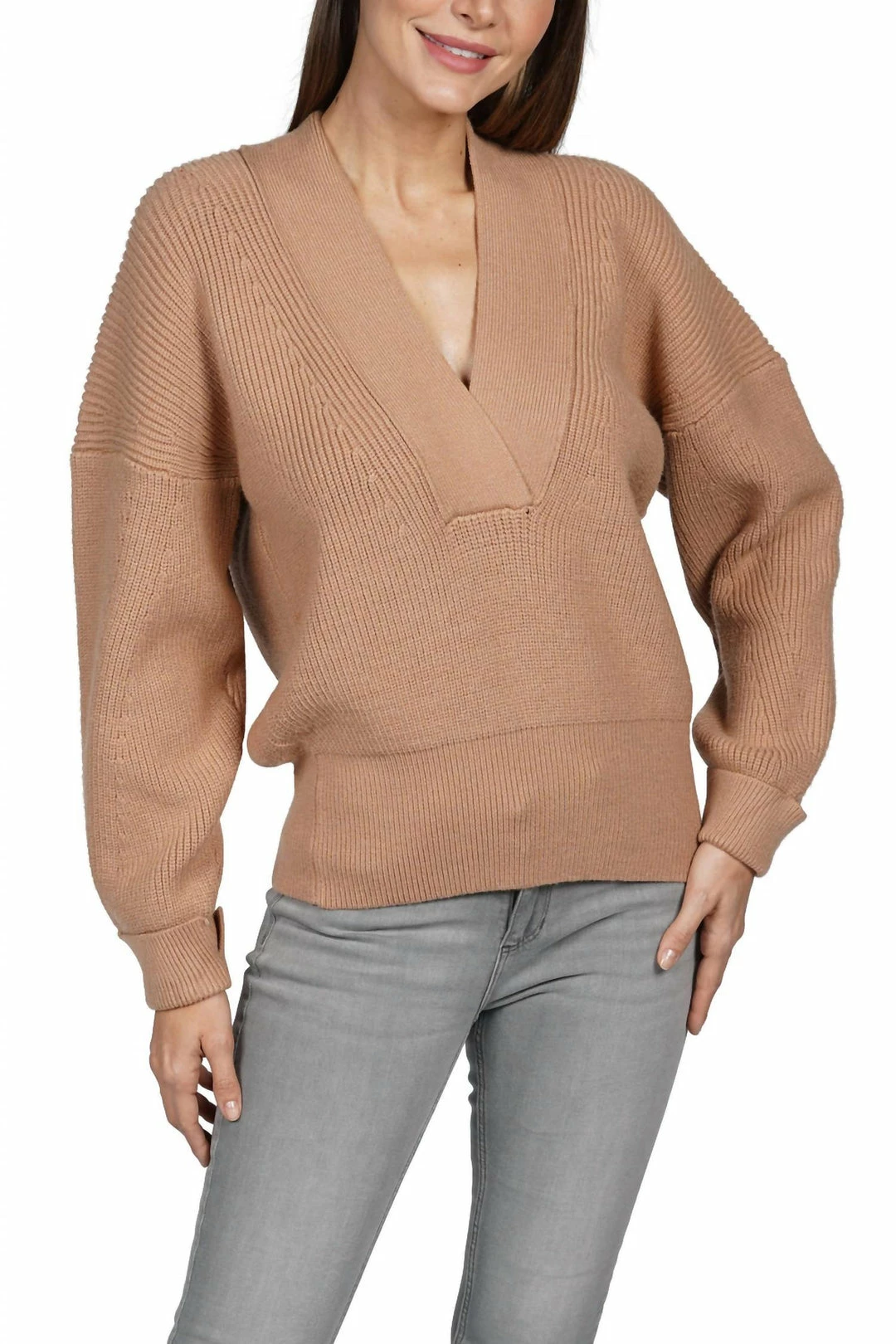 Love Token Francis V-Neck Sweater in Camel - women 3 Love Token Francis V-Neck Sweater in Camel - women