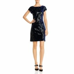 Eliza J Womens Sequined Sheath Party Dress