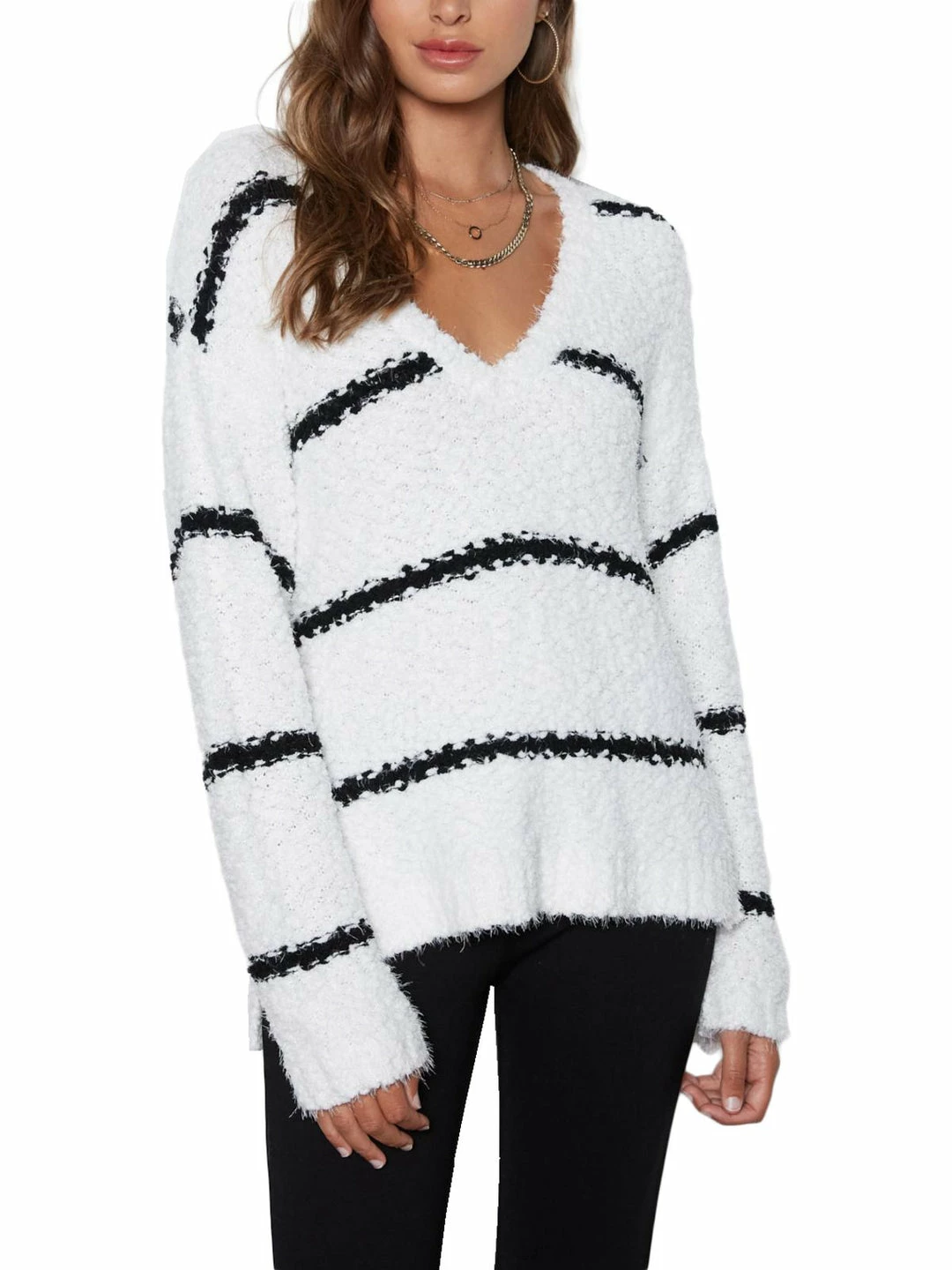 Tart Warner Womens Chunky Oversized V-Neck Sweater 3 Tart Warner Womens Chunky Oversized V-Neck Sweater