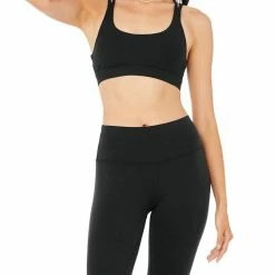 Alo Yoga Airbrush Suspension Bra in Black - women