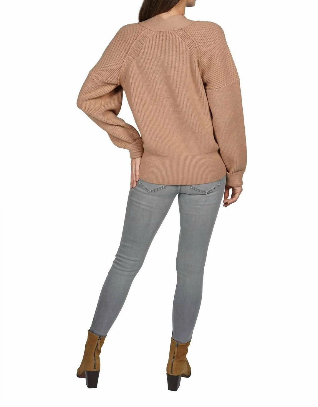 Love Token Francis V-Neck Sweater in Camel - women 4 Love Token Francis V-Neck Sweater in Camel - women - Image 2