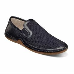 Stacy Adams Orleans Moc Toe Slip On in Navy - men