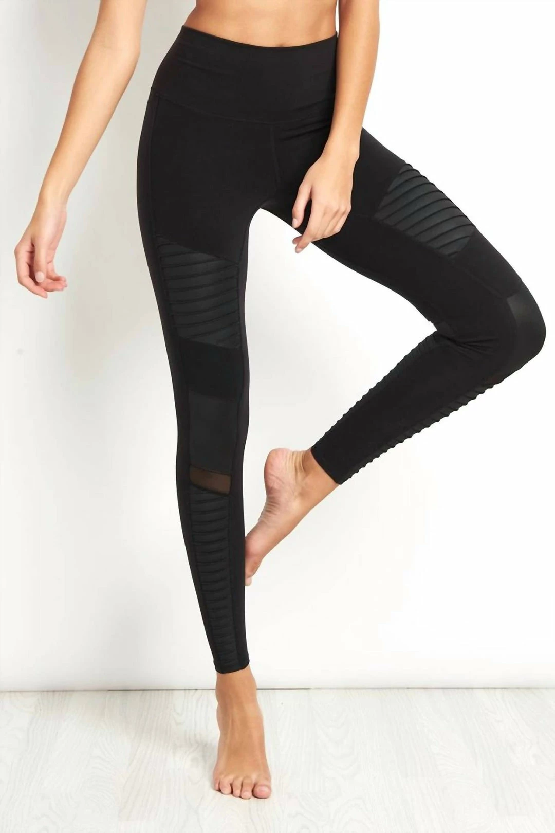 Alo Yoga High Waisted 7/8 Moto Legging in Black - women 3 Alo Yoga High Waisted 7/8 Moto Legging in Black - women