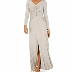Eliza J Womens Shimmer Ruched Formal Dress