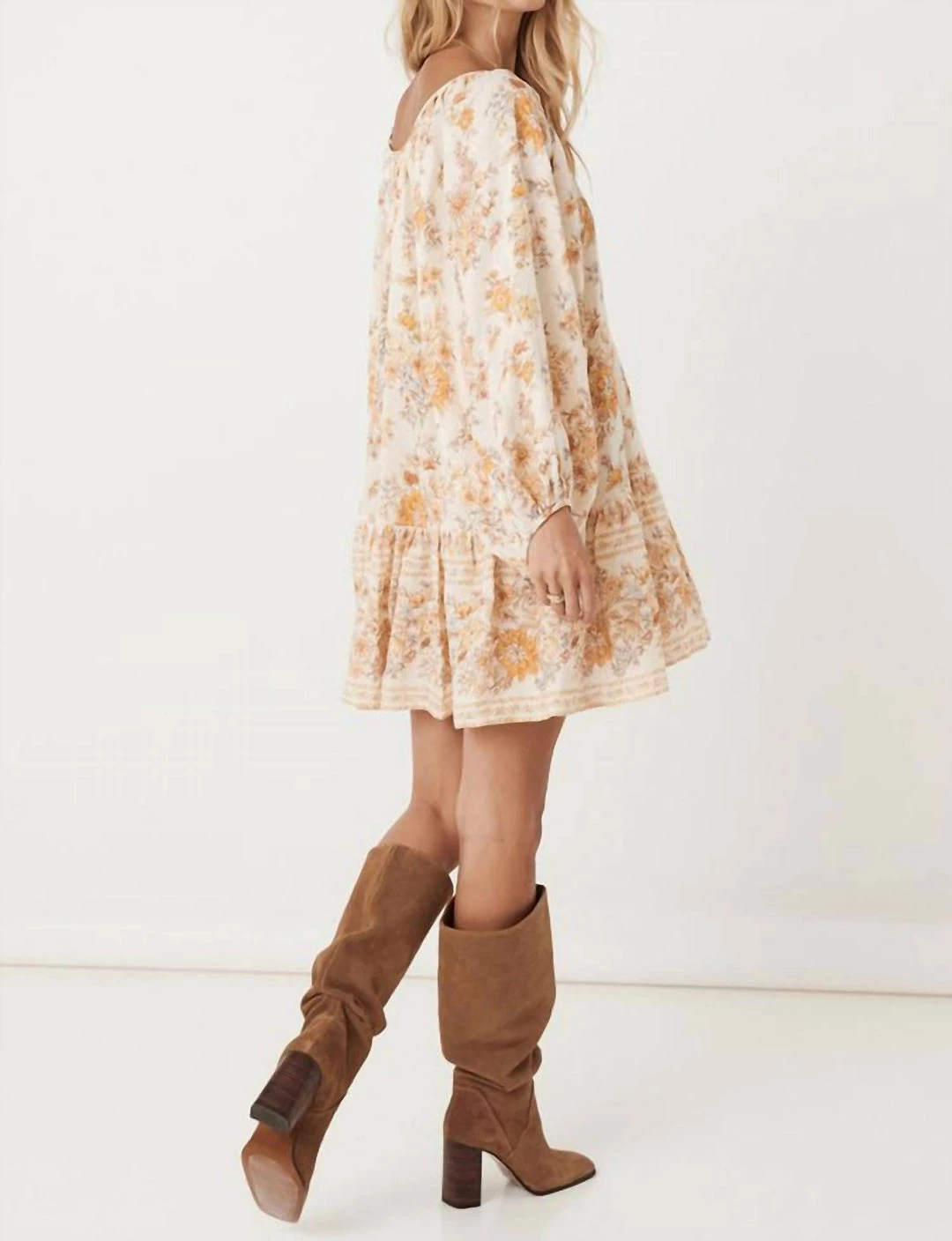 Spell Meadowland Linen Tunic Dress in Cream - women 6 Spell Meadowland Linen Tunic Dress in Cream - women - Image 4