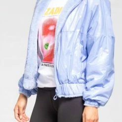 Essentiel Antwerp Zacket Fake Fur Bomber Jacket in Halogen - women