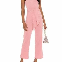 Saylor Molly Ribbed Jumpsuit in Pink - women