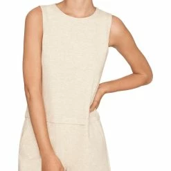 B New York Womens Sleeveless French Terry Romper