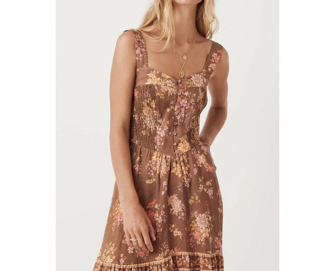 Spell Meadowland Linen Sundress in Hazelnut - women 3 Spell Meadowland Linen Sundress in Hazelnut - women